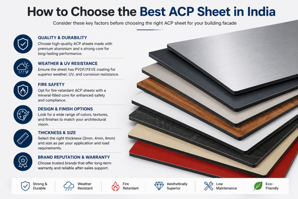 How to choose the best ACP sheet in India for building facades